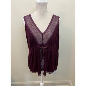 Purple Two-Piece Loungewear Set Size Large